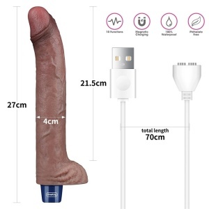 Veliki silikonski vibrator 27cm | 11in REAL SOFTEE