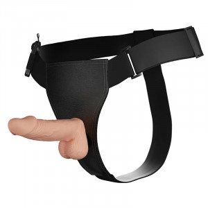 Vibrirajuci strap on sa mekanim dildom 19cm | Ultra