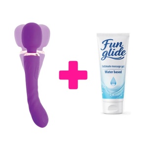 Dupli vibrator Pontus Purple i lubrikant | KOMBINUJ I UŠTEDI 117