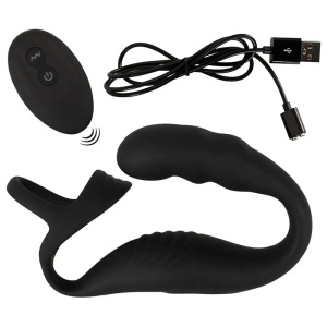 Masažer prostate | Cock Ring with RC Prostate Plug