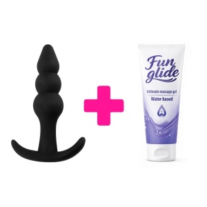 Silikonski Analni Dildo Beaded Plug i lubrikant | KOMBINUJ I UŠTEDI 178