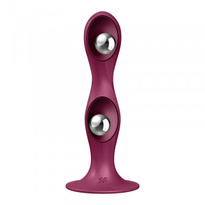 Silikonski dildo | SATISFYER Double Ball-R red