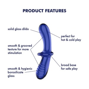 Stakleni Dupli dildo | SATISFYER Double Crystal Glass Dildo Blue
