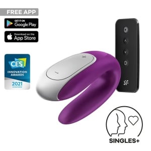 Vibrator za parove aplikacija | Satisfyer Double Fun Violet