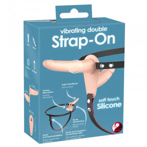 Dupli Vibrirajući Strap-On sa bežičnim daljinskim | Vibrating Double Strap-On