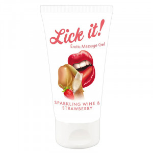 Gel za masažu sa ukusom šampanjca i jagode | Lick it Sparkling Wine and Strawberry