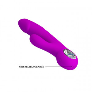 Ljubičasti vibrator sa dodatnom stimulacijom klitorisa | PL Gordon
