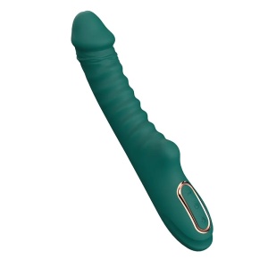 Rebrasti silikonski vibrator Enyalius Green i lubrikant | KOMBINUJ I UŠTEDI 173