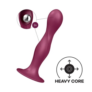 Silikonski dildo | SATISFYER Double Ball-R red