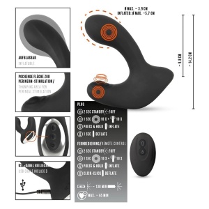 Masažer prostate 3 funkcije | RC Butt Plug with 3 functions