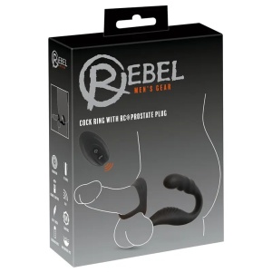 Masažer prostate | Cock Ring with RC Prostate Plug