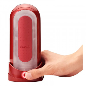 TENGA Flip 0 (Zero) Red Warmer Package