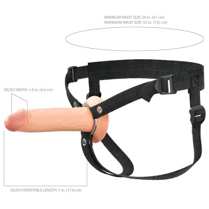 Nakitnjak od mekanog silikona 19cm | Hollow Silicone Strap-on
