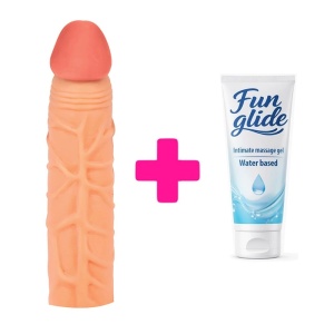 Realisticna navlaka za penis 16.5cm i lubrikant | KOMBINUJ I UŠTEDI 142