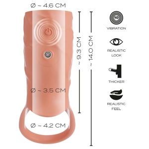 Realistična vibrirajuća navlaka za penis | RealSleeve Open