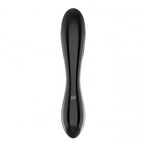 Stakleni Dildo | SATISFYER Dazzling Crystal Glass Dildo Black 1
