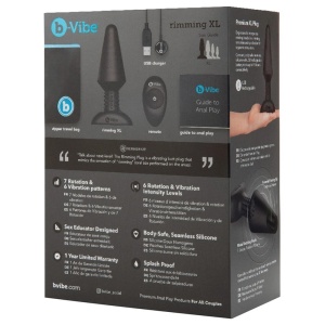 Velika rotirajuća analna kupa | b-Vibe Rimming XL