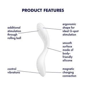 Vibrator za G tacku | SATISFYER RRROLLING PLEASURE white