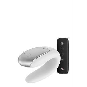Vibrator za parove sa bežičnim daljinskim | SATISFYER DOUBLE FUN WHITE