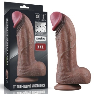 Dildo 28cm 11in | Dual Layered Silicone Cock XXL