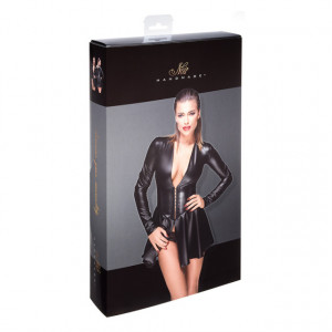 Haljina sa korsetom | Powerwetlook long sleeve minidress with corset
