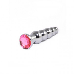 Metalne analne kuglice sa rozim dijamantom | 14cm