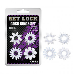 Set od 4 prstena Get Lock