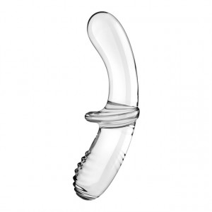 Stakleni Dupli Dildo | SATISFYER Double Crystal Glass Dildo Transparent