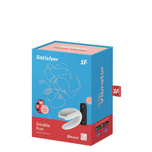 Vibrator za parove sa bežičnim daljinskim | SATISFYER DOUBLE FUN WHITE