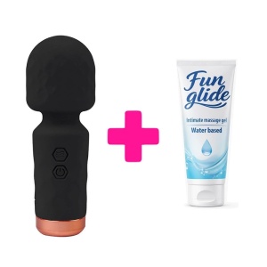 Mini wand Eros pink i lubrikant | KOMBINUJ I UŠTEDI 129