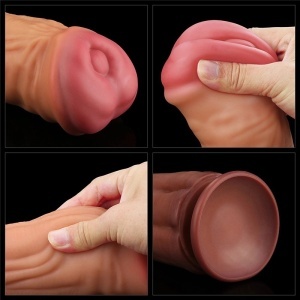 Silikonski dildo 30cm | 12in Dual Layered Platinum Silicone Cock