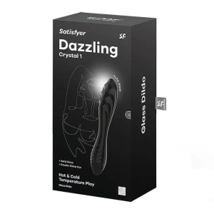 Stakleni Dildo | SATISFYER Dazzling Crystal Glass Dildo Black 1