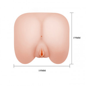 Vibrirajuća realistična veštačka vagina sa 2 ulaza | TINY BUTT DELIGHT