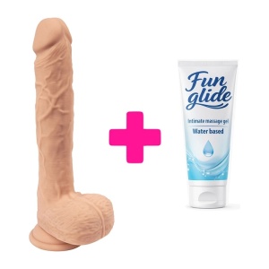 Vibro dildo sa pomeranjem Zeus i lubrikant | KOMBINUJ I UŠTEDI 137