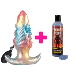 Analni dildo na naduvavanje Ebon Leviathan i Lubrikant Beasty Sperm | KOMBINUJ I UŠTEDI 224