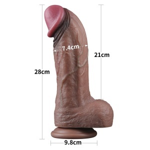 Dildo 28cm 11in | Dual Layered Silicone Cock XXL