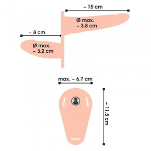 Dupli Vibrirajući Strap-On sa bežičnim daljinskim | Vibrating Double Strap-On