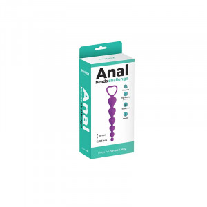 Ljubičaste silikonske analne kuglice srce | Anal beads purple