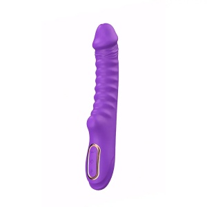 Rebrasti silikonski vibrator Enyalius Purple i lubrikant | KOMBINUJ I UŠTEDI 172