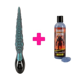 Silikonski vibrator Octo Vibes i Lubrikant Beasty Sperm | KOMBINUJ I UŠTEDI 234