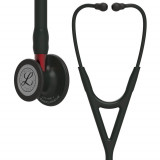 Littmann Cardiology IV Diagnostic Stethoscope: Black & Black Red Stem 6200