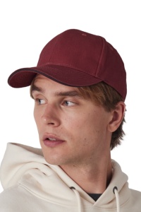 Sapca unisex rosu visiniu din bumbac K-up Orlando 011