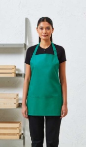 Sort scurt cu pieptar versatil verde Premier  - ospatar restaurant, bar, cafenea, cofetarie