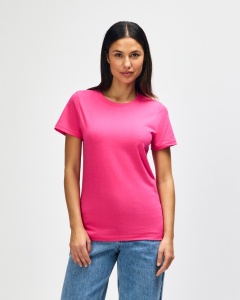 TRICOU bumbac dama GILDAN Midweight roz heliconia