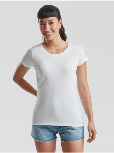TRICOU damă alb FRUIT of the LOOM Valueweight