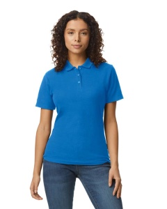 Tricou polo bumbac dama Gildan Softstyle albastru royal