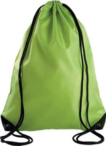 Rucsac simplu cu sfori poliester verde lime Kimood