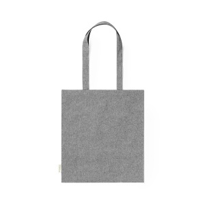 Sacosa bumbac reciclat bretele lungi gri inchis 140g