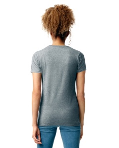 Tricou simplu dama bumbac Gildan Softstyle gri sport mediu gil64000 - tricou la baza gatului pentru evenimente, personalizari - ADOR.ro