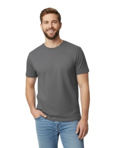TRICOU bumbac unisex GILDAN MidWeight ® gri inchis charcoal